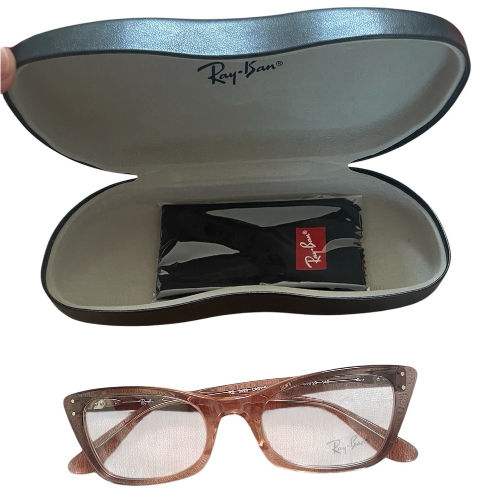 Ray-Ban Women's Translucent Pink Glasses NIB